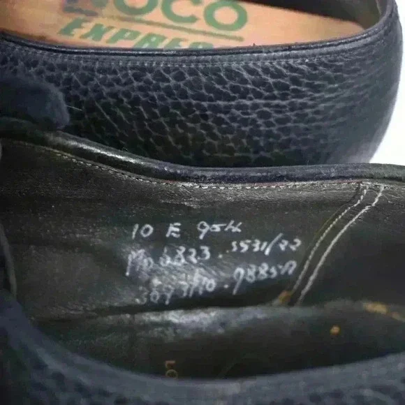 70s CHURCH'S Black Pebbled Ranch Oxhide Leather  Oxford Shoes 10E (11US) England - Picture 7 of 9